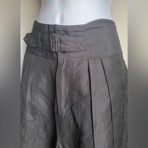 Nicholas K Dublin High Waisted Pant Black Silk Linen Sz 6 New with tag menswear